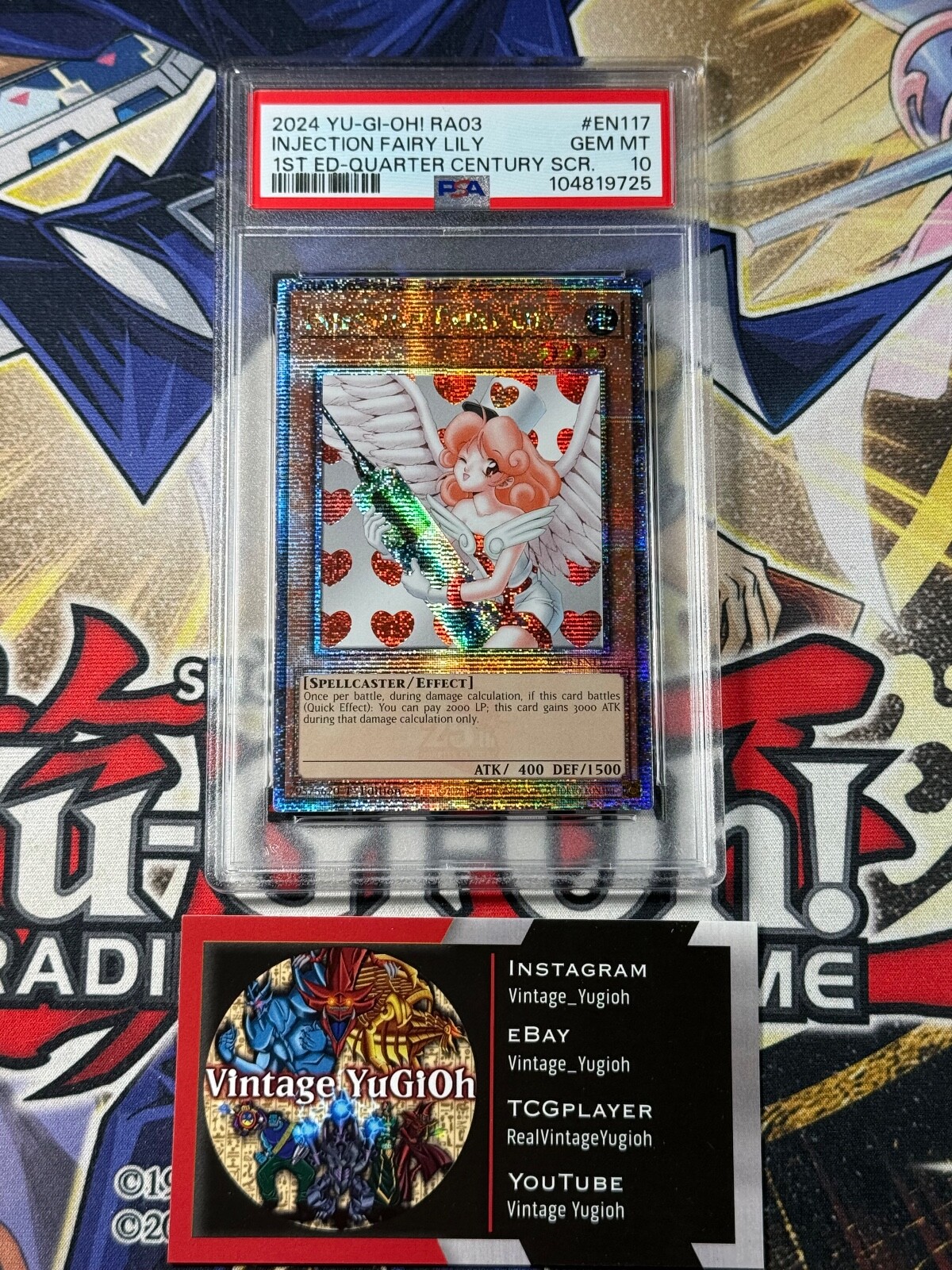 Yugioh PSA 10 Injection Fairy Lily RA03-EN117 Quarter