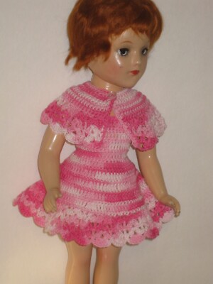 Hand Crochet Cape Dress for Mary Hoyer Doll