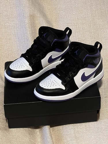 Nike Air Jordan 1 Mid ブラックサイズ23.5cm Nike Air Jordan 1 Mid SE GS AJ1 Black Metallic Silver Kids
