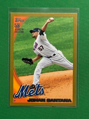 2010 Topps Baseball Johan Santana #573 Gold /2010