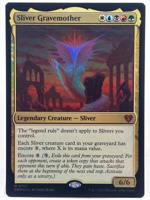 Sliver Gravemother NM/M* FOIL Commander Masters ENGLISH 0707 mtg -UnltdCards