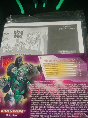 Transformers Botcon 2008 Shattered Glass Sideswipe, Blurr, Rampage Lot