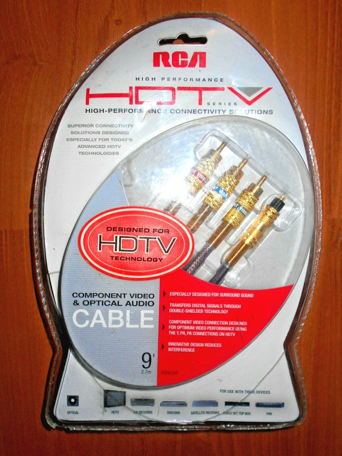 9ft STUDIO GRADE RCA Optical Audio 3 Component Y Pr Pb Video Cable 24K