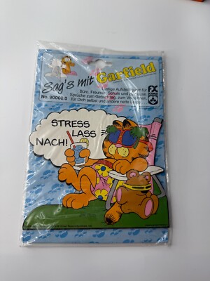 Garfield Vintage Aufstellfigur Sag's mit Garfield  Stress lass nach
