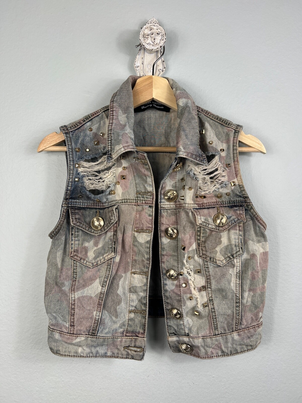 ジャケット・アウター Denim & Supply duck camo down vest M Denim & Supply duck camo down vest M