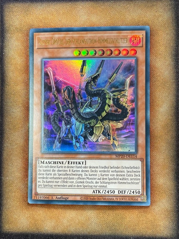 Yugioh Gizmek Orochi, the Serpentron Sky Slasher MP20-EN114 Ultra