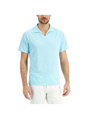 

ALFANI Mens Aqua Легкая эластичная рубашка классического кроя с короткими рукавами, 100119742