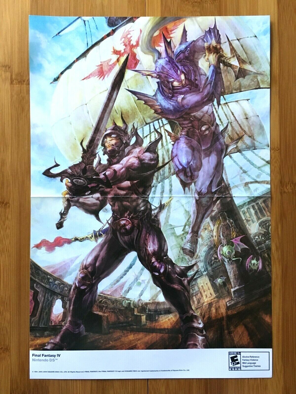2008 Official Final Fantasy IV 4 / Zack & and Wiki Wii DS 2-Sided Promo Poster 2008 Official Final Fantasy IV 4 / Zack & and Wiki Wii DS 2-Sided Promo Poster