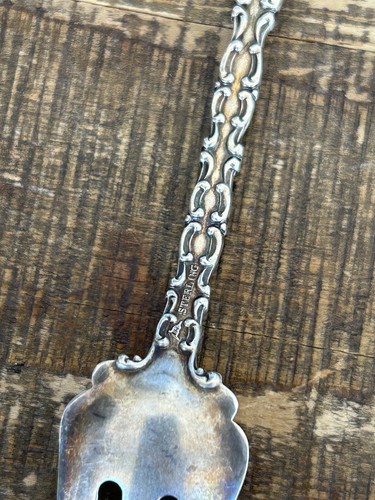 Antique Sterling Silver Pickle Fork by Mechanics Sterling Co / Watson St. Louis