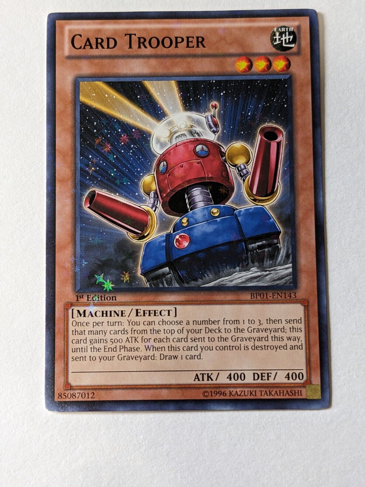 Card Trooper YUGIOH Card BP02-EN143 1st Edition Starfoil Card Trooper YUGIOH Card BP02-EN143 1st Edition Starfoil