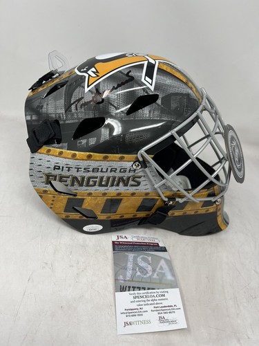 TOM BARRASSO Pittsburgh Penguins SIGNED Full Size Goalie