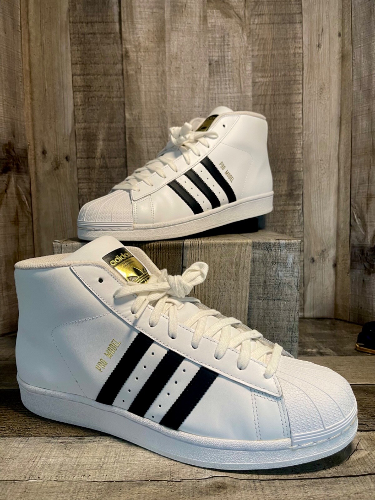 Adidas superstar pro model white hot sale