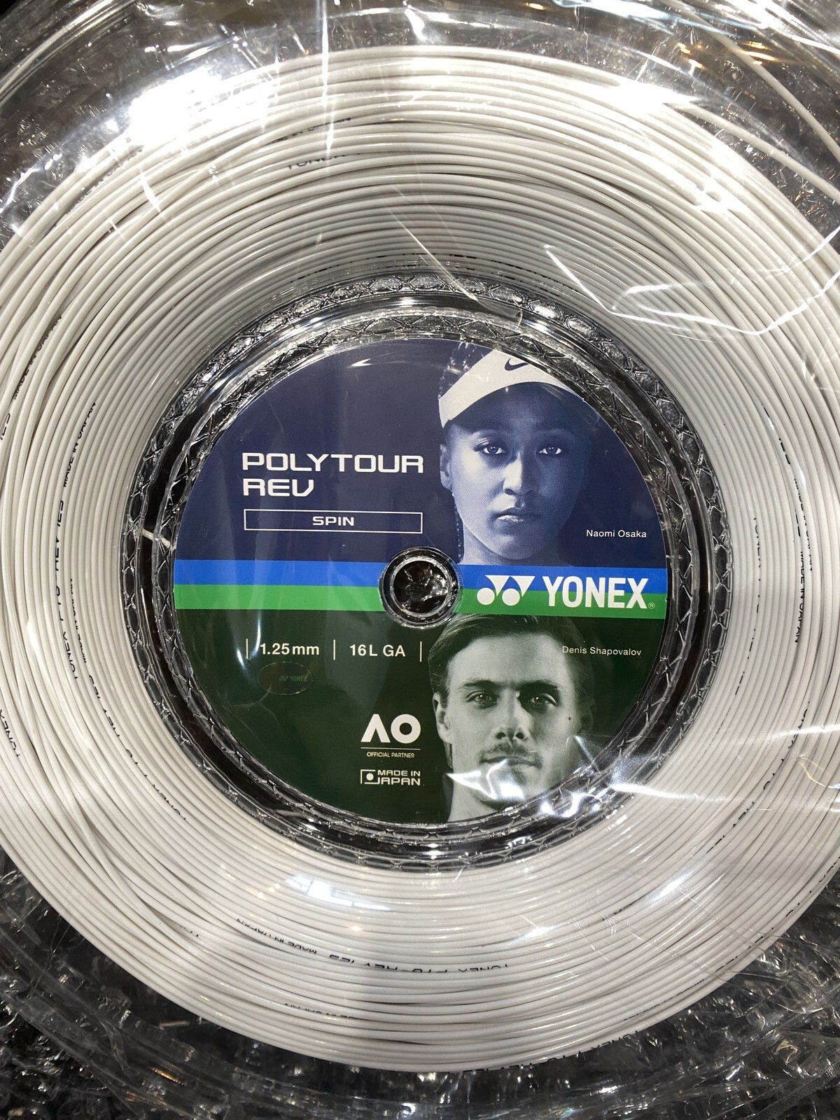YONEX Poly Tour REV 1.25mm 200m 16gauge 656ft Tennis String