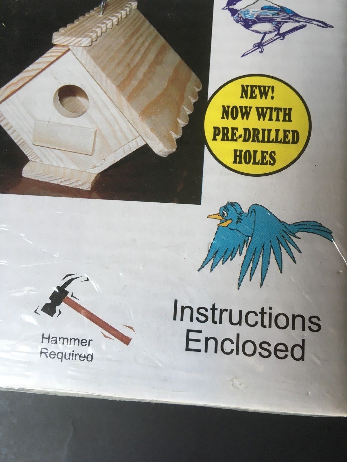 Easy Wood Kit Bird House Pre Drilled Holes Hobby Kid Scout NEW