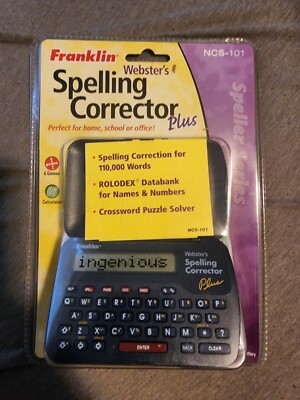 Franklin Webster s Spelling Corrector Plus NCS-101 Pocket Size 1999 110K NEW