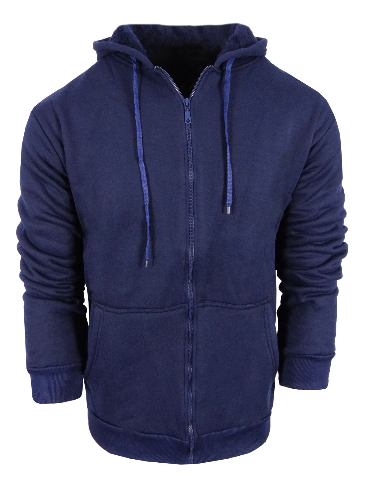 Hoodie Full Sherpa Lining Jacket Zip Up Tech Fleece WARM NOT BULKY SLIM FITTING