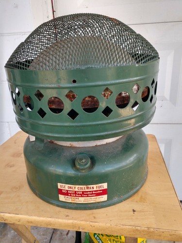 #12 VINTAGE COLEMAN 515 MODEL CAMP HEATER - 5000 To 8000 BTU DATE 6/68 MADE USA