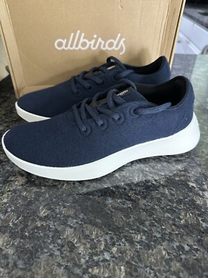 Allbirds Wool Runner 2  Mens Size 10 Sneakers NWB. Navy White Shoes