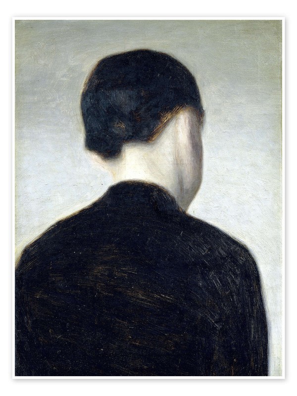 Poster Sitzende Figur, Von Hinten Gesehen 1884 - Vilhelm HammershÃ¸I