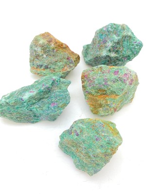Raw Ruby in Fuchsite Stone, Natural Ruby in Fuchsite from India