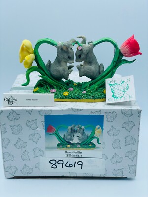 Fitz & Floyd Charming Tails Bunny Buddies Figurine Great Condition-Autographed