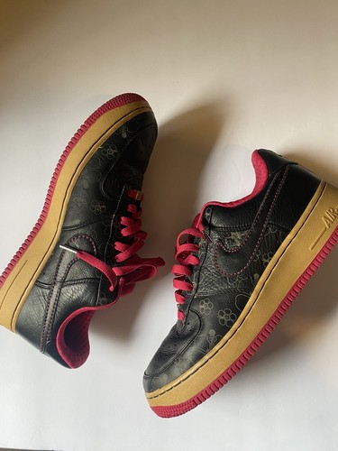 Nike Air Force 1 Premium Black Floral Pink Size 9.5 No Box