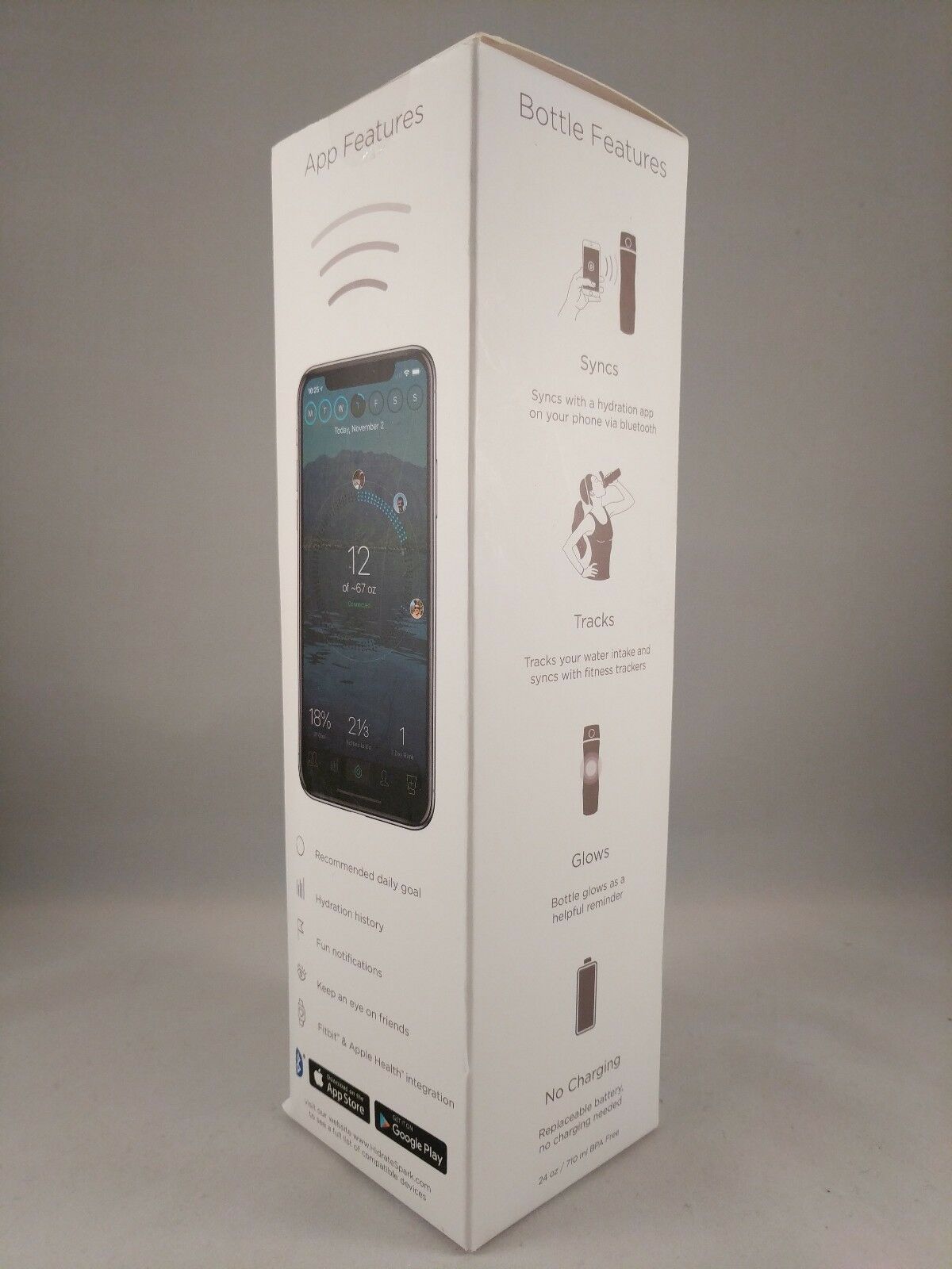 Hidrate Spark 2.0 - Smart Water Bottle - White