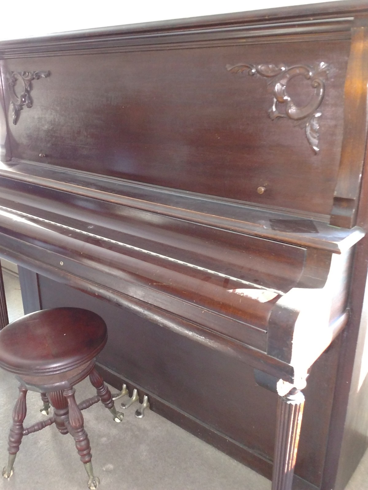 antique upright Biddle piano - free