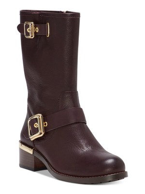 

VINCE CAMUTO Женские фиолетовые байкерские кожаные ботинки на каблуке с ветром на блочном каблуке 6,5 м, Фиолетовый, VC-WINDY