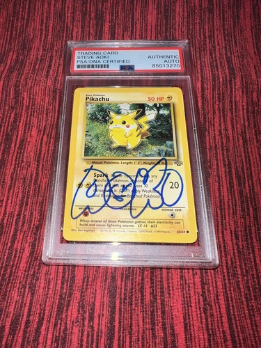 ⭐️AOKI Steve Aoki Signed Official Pokemon Trading Card 1999 60