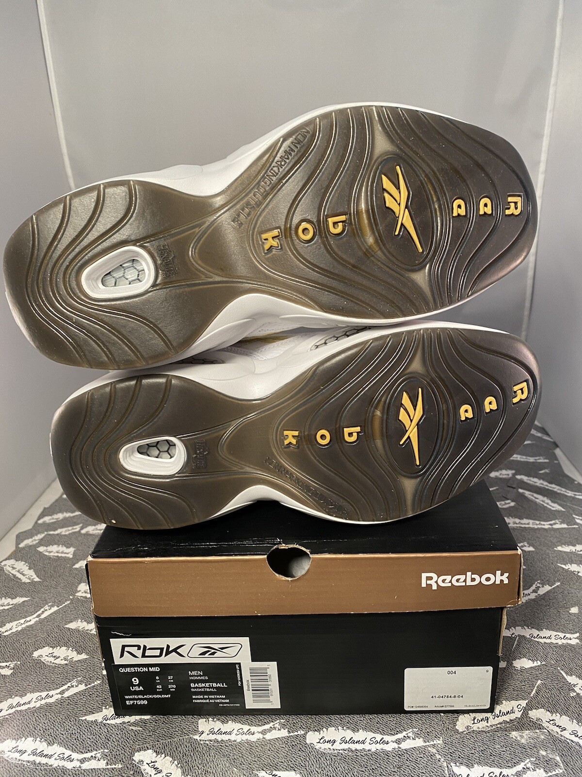 reebok question gold toe