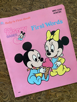 First Words Disney Babies First Book Wipes Clean 1987