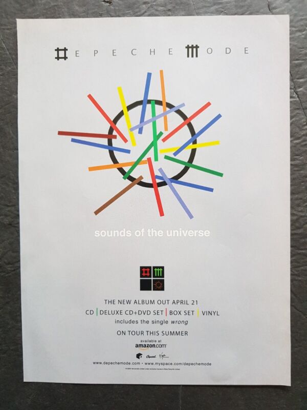 Depeche Mode Sounds Of The Universe Album Promo Print Advertisement Vintage 2009