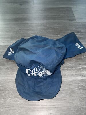 NOS BIG ALS PERFORMANCE PRODUCT ATV ATC VINTAGE DESERT FLAP HAT BLUE MEDIUM