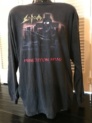 Rare Sodom Persecution Mania Longsleeve Tour Shirt Sz Extra Large XL Rock Metal