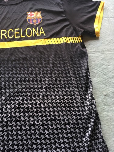 fc barcelona Jersey Black Yellow Size XL Adult. Soccer Football Poly