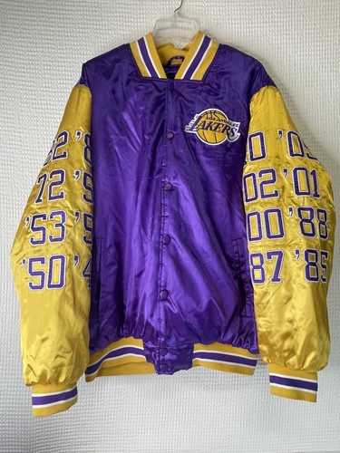 90s TULLIANO Lakers フルジップ ジャケット ベージュ 薄紫 Vintage NEW W/ Tags 90s NBA Starter LA Los Angeles Lakers