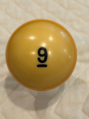 VTG Replacement Billiard Pool Ball 2 1/4'' (2.25'') Yellow Striped #9 (line under)