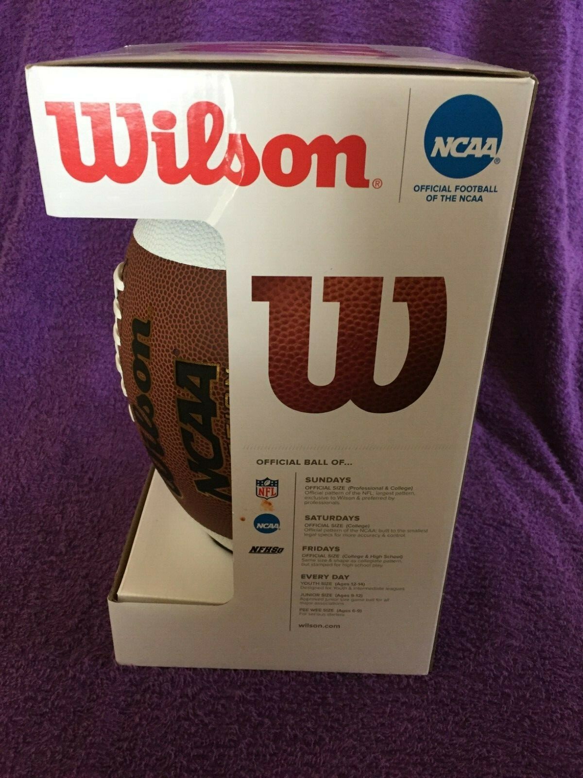 Wilson NCAA Reaction Official Size Football 14+ Years Composite Material   NEW