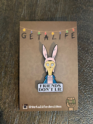 11 El-Louise Belcher Bobs Burgers x Stranger Things Friends Don t Lie Enamel Pin
