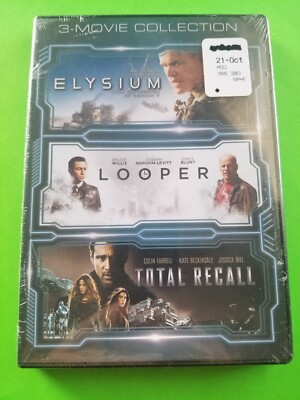 NEW - Elysium / Looper / Total Recall - 3 Movie Pack DVD - Free ShipN!