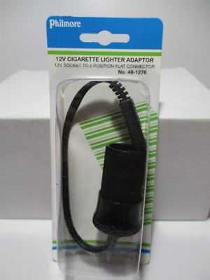 Philmore (48-1276) 12V Cigarette Lighter Socket to 2 Position Flat Connector