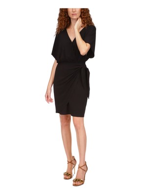 Женское платье MICHAEL MICHAEL KORS с черным галстуком без подкладки и эластичным поясом L