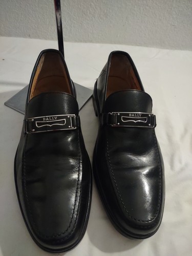 未使用✨BALLY White Striped Black Loafers Sepatu BALLY STRIPE WHITE BLACK LOAFERS 100% ORIGINAL