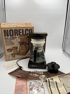 Vintage Norelco Dial-A-Brew 10 Cup Automatic Drip Filter Coffee Maker HB5140