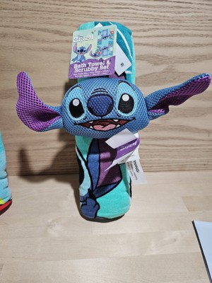 Disney's Stitch Kids Bath/Beach Towel And Scrubby Set  - Hawaii New