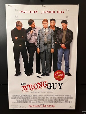The Wrong Guy Movie Poster  27x40 S/S original and authentic video store used