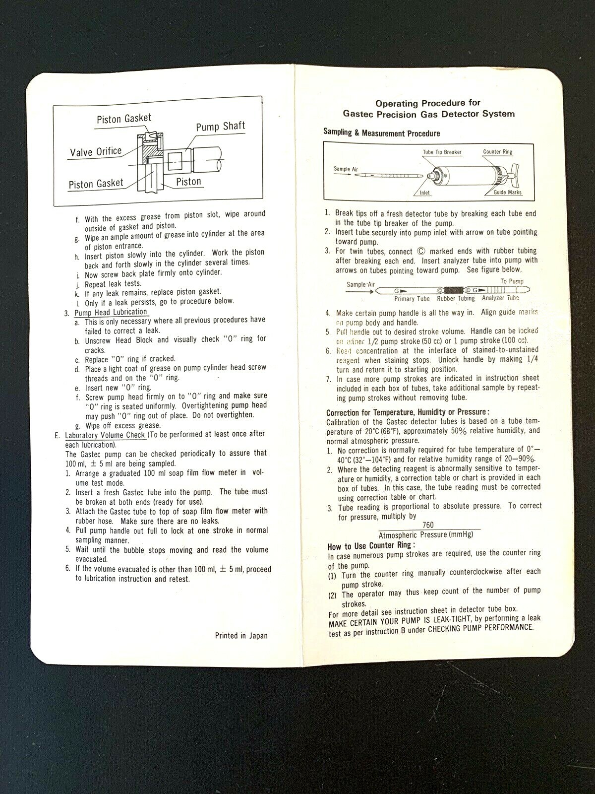 ^^ SENSIDYNE GASTEC PUMP KIT MODEL 800 P/N 7010657-1 W/ CASE (#2)