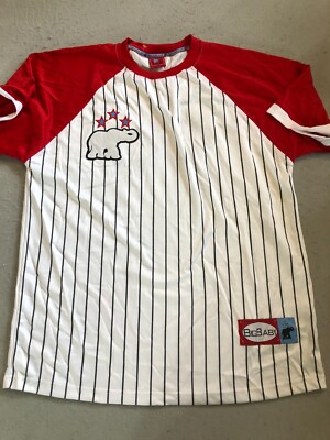 Big Baby Jersey Shirt Men's 2XL New #08 Elephant Patch Logo Stripe Top