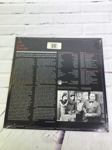 The Lady Vanishes by Alfred Hitchcock Laserdisc Criterion Collection NEW SEALED